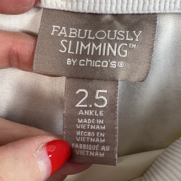 Chico's 2.5 US 14 L Fabulously Slimming Ankle Pants Snake Print Stretch Pull On - Picture 5 of 14